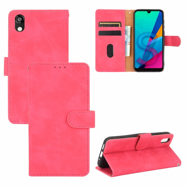 For Huawei Honor 8S / Y5 (2019) Solid Color Skin Feel Magnetic Buckle Horizontal Flip Calf Texture PU Leather Case with Holder & Card Slots & Wallet