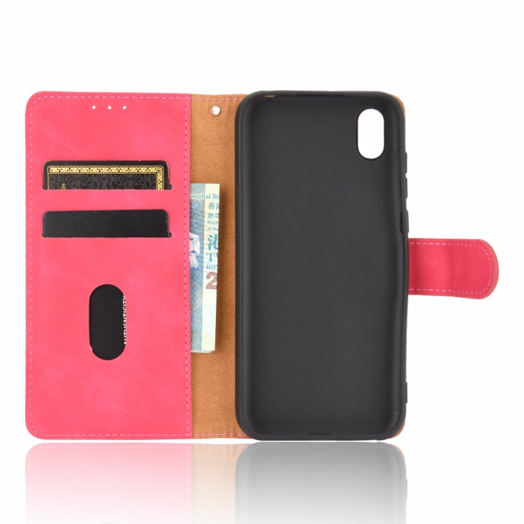 For Huawei Honor 8S / Y5 (2019) Solid Color Skin Feel Magnetic Buckle Horizontal Flip Calf Texture PU Leather Case with Holder & Card Slots & Wallet