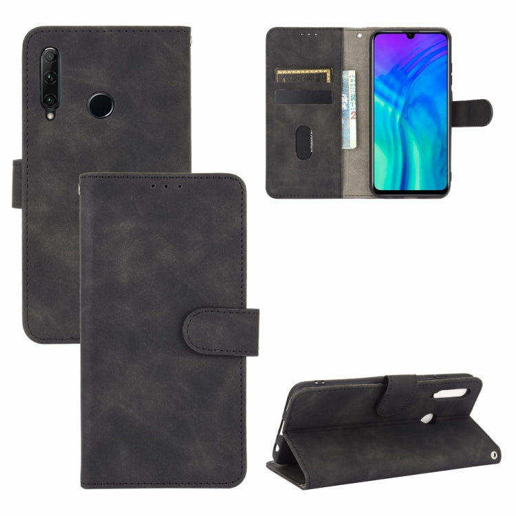 For Huawei Honor 10i / 20i / Enjoy 9s Solid Color Skin Feel Magnetic Buckle Horizontal Flip Calf Texture PU Leather Case with Holder & Card Slots & Wallet