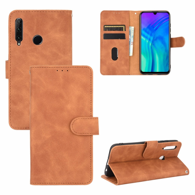 For Huawei Honor 10i / 20i / Enjoy 9s Solid Color Skin Feel Magnetic Buckle Horizontal Flip Calf Texture PU Leather Case with Holder & Card Slots & Wallet