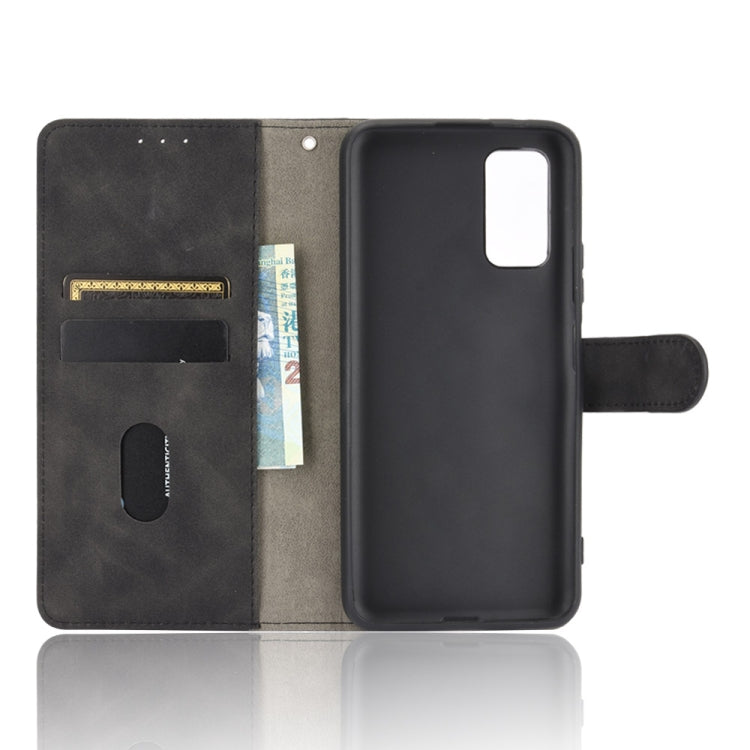 For Huawei Honor 30S Solid Color Skin Feel Magnetic Buckle Horizontal Flip Calf Texture PU Leather Case with Holder & Card Slots & Wallet