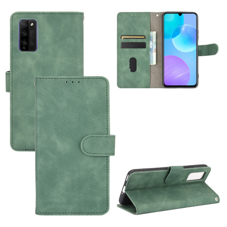 For Huawei Honor 30 Youth Solid Color Skin Feel Magnetic Buckle Horizontal Flip Calf Texture PU Leather Case with Holder & Card Slots & Wallet