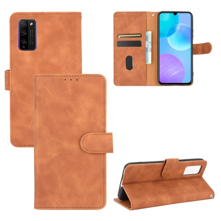 For Huawei Honor 30 Youth Solid Color Skin Feel Magnetic Buckle Horizontal Flip Calf Texture PU Leather Case with Holder & Card Slots & Wallet