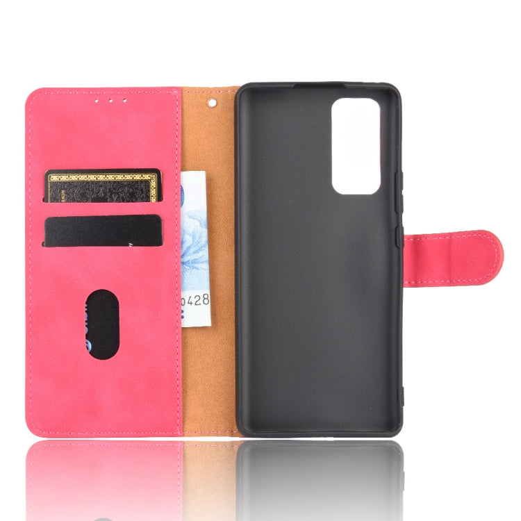 For Huawei Honor 30 Solid Color Skin Feel Magnetic Buckle Horizontal Flip Calf Texture PU Leather Case with Holder & Card Slots & Wallet