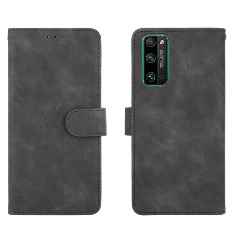 For Huawei Honor 30 Pro Solid Color Skin Feel Magnetic Buckle Horizontal Flip Calf Texture PU Leather Case with Holder & Card Slots & Wallet