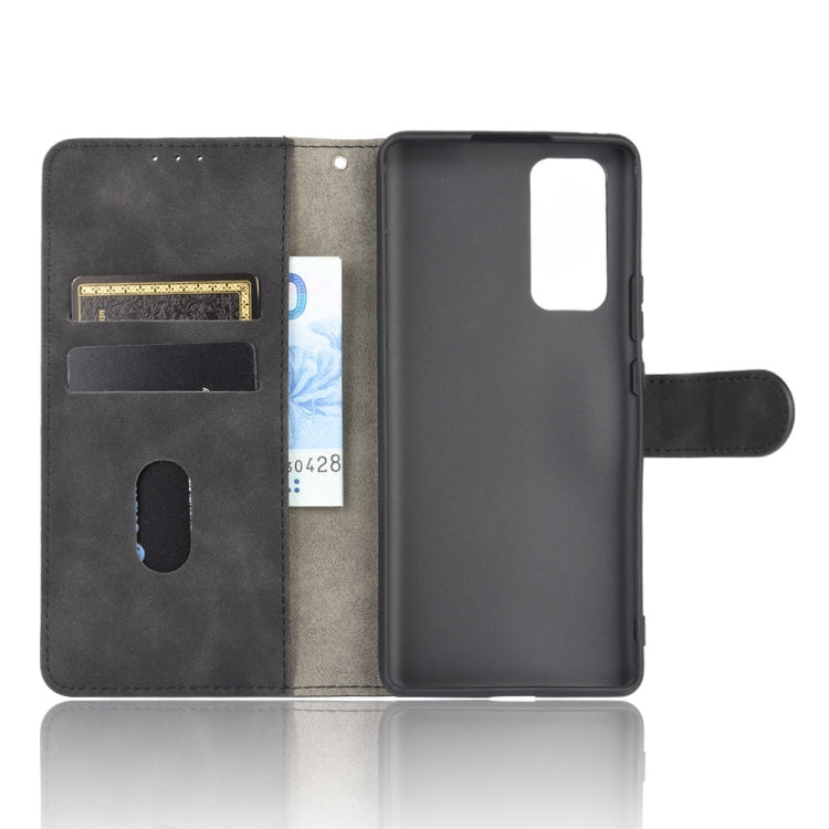 For Huawei Honor 30 Pro Solid Color Skin Feel Magnetic Buckle Horizontal Flip Calf Texture PU Leather Case with Holder & Card Slots & Wallet