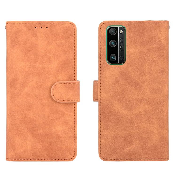 For Huawei Honor 30 Pro Solid Color Skin Feel Magnetic Buckle Horizontal Flip Calf Texture PU Leather Case with Holder & Card Slots & Wallet