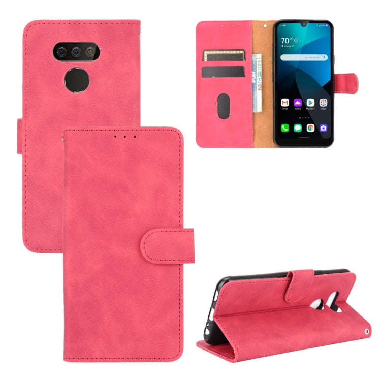 For LG Harmony 4 Solid Color Skin Feel Magnetic Buckle Horizontal Flip Calf Texture PU Leather Case with Holder & Card Slots & Wallet