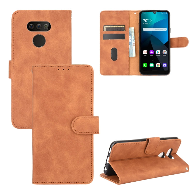 For LG Harmony 4 Solid Color Skin Feel Magnetic Buckle Horizontal Flip Calf Texture PU Leather Case with Holder & Card Slots & Wallet