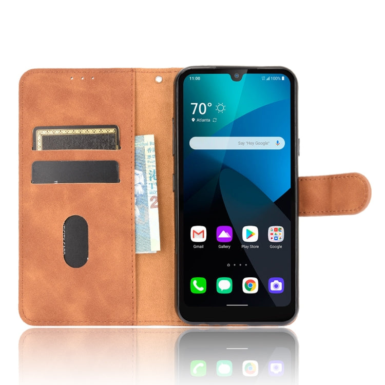 For LG Harmony 4 Solid Color Skin Feel Magnetic Buckle Horizontal Flip Calf Texture PU Leather Case with Holder & Card Slots & Wallet