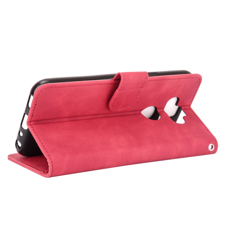 For LG K31 / Aristo 5 Solid Color Skin Feel Magnetic Buckle Horizontal Flip Calf Texture PU Leather Case with Holder & Card Slots & Wallet