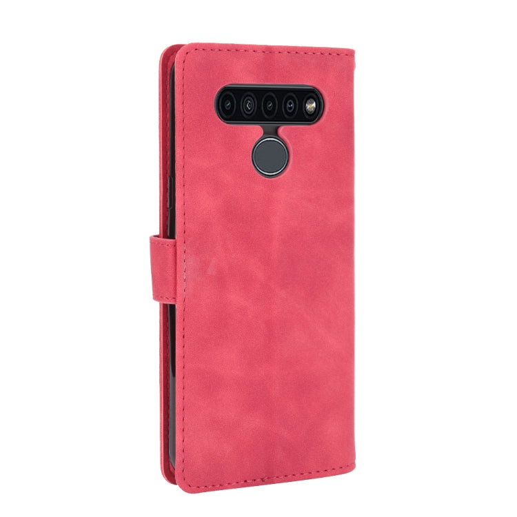 For LG K41S / K51S Solid Color Skin Feel Magnetic Buckle Horizontal Flip Calf Texture PU Leather Case with Holder & Card Slots & Wallet