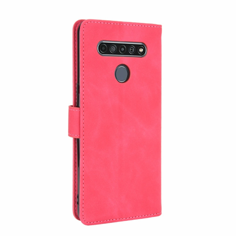 For LG K61 / Q61 Solid Color Skin Feel Magnetic Buckle Horizontal Flip Calf Texture PU Leather Case with Holder & Card Slots & Wallet