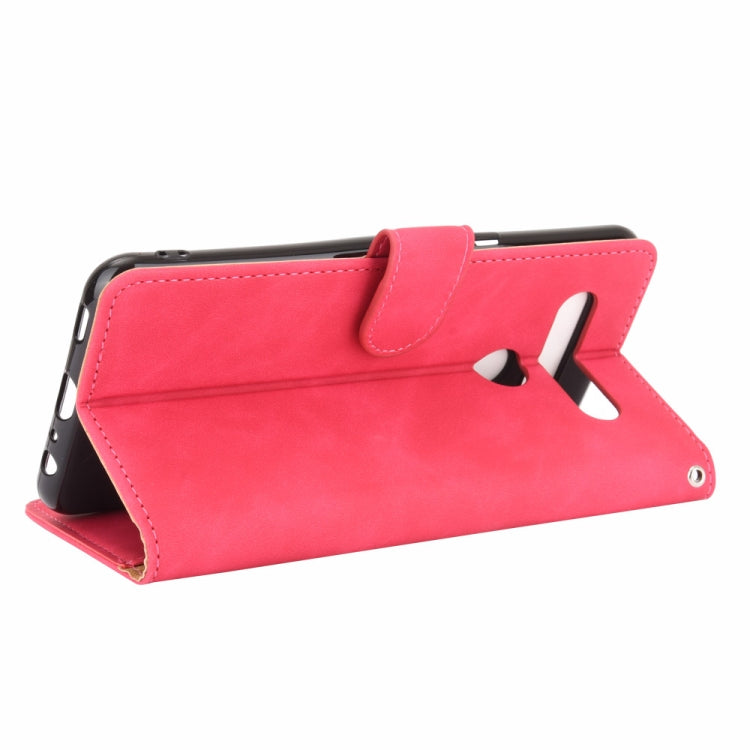 For LG K61 / Q61 Solid Color Skin Feel Magnetic Buckle Horizontal Flip Calf Texture PU Leather Case with Holder & Card Slots & Wallet