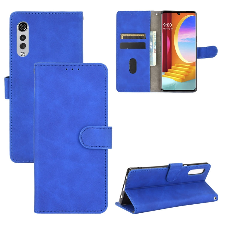 For LG Velvet Solid Color Skin Feel Magnetic Buckle Horizontal Flip Calf Texture PU Leather Case with Holder & Card Slots & Wallet