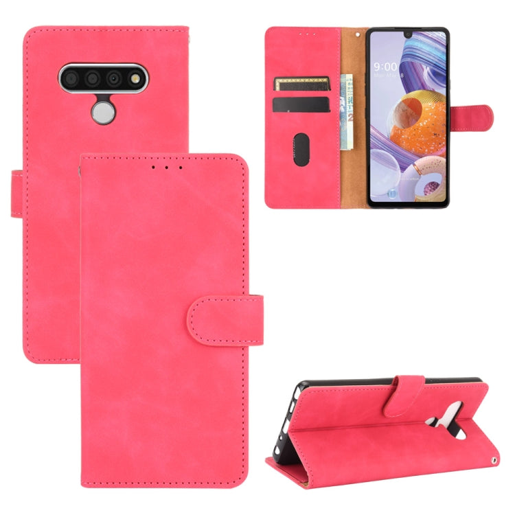For LG Stylo 6 Solid Color Skin Feel Magnetic Buckle Horizontal Flip Calf Texture PU Leather Case with Holder & Card Slots & Wallet