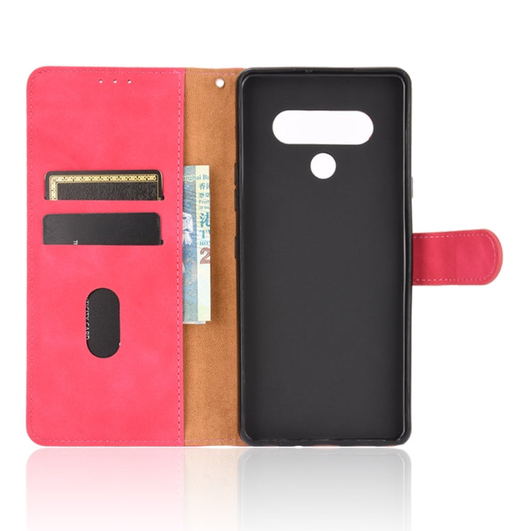 For LG Stylo 6 Solid Color Skin Feel Magnetic Buckle Horizontal Flip Calf Texture PU Leather Case with Holder & Card Slots & Wallet