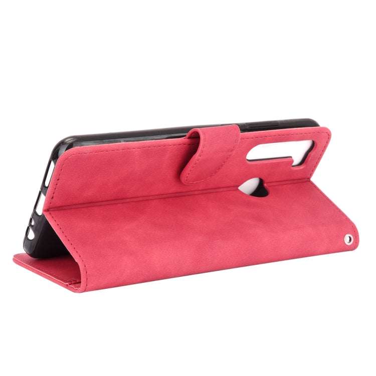 For HTC Desire 20 Pro Solid Color Skin Feel Magnetic Buckle Horizontal Flip Calf Texture PU Leather Case with Holder & Card Slots & Wallet