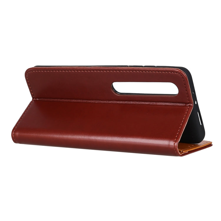 For Xiaomi Mi 10 5G 3-Color Pearl Texture Magnetic Buckle Horizontal Flip PU Leather Case with Card Slots & Wallet & Holder