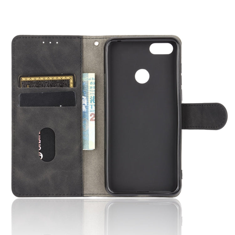 For Motorola Moto E6 Play Solid Color Skin Feel Magnetic Buckle Horizontal Flip Calf Texture PU Leather Case with Holder & Card Slots & Wallet