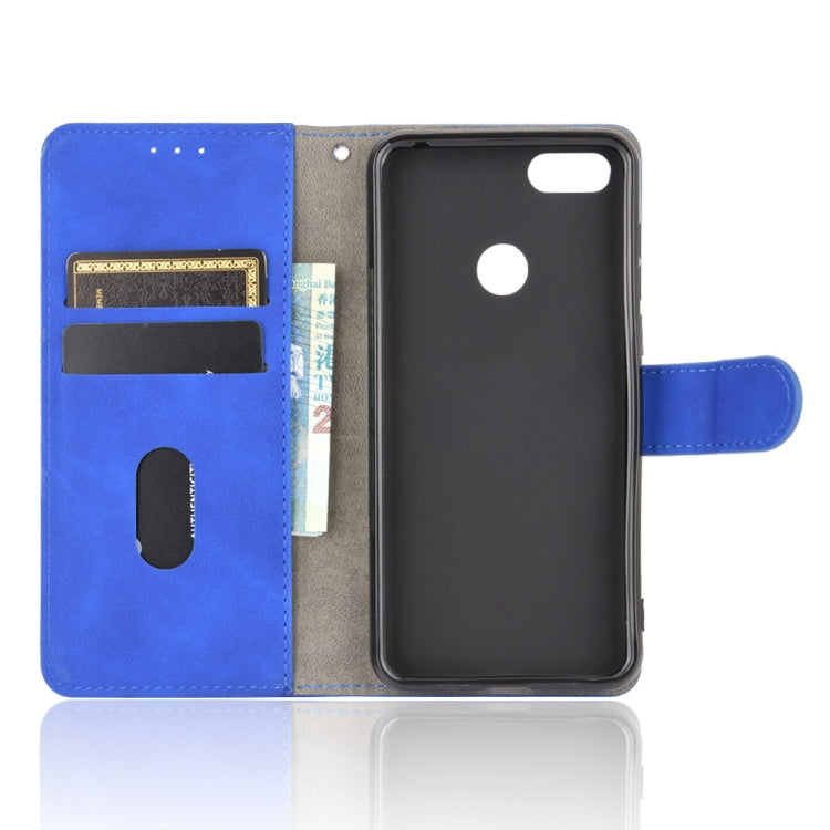 For Motorola Moto E6 Play Solid Color Skin Feel Magnetic Buckle Horizontal Flip Calf Texture PU Leather Case with Holder & Card Slots & Wallet