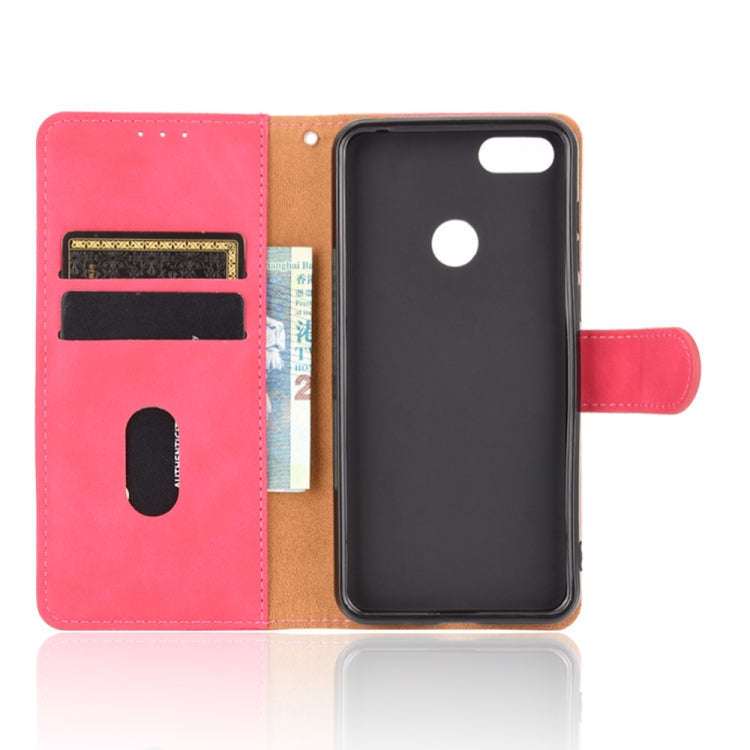 For Motorola Moto E6 Play Solid Color Skin Feel Magnetic Buckle Horizontal Flip Calf Texture PU Leather Case with Holder & Card Slots & Wallet