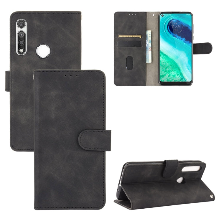 For Motorola Moto G Fast Solid Color Skin Feel Magnetic Buckle Horizontal Flip Calf Texture PU Leather Case with Holder & Card Slots & Wallet