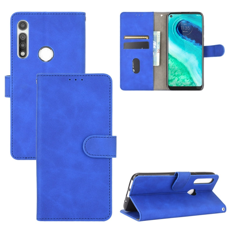 For Motorola Moto G Fast Solid Color Skin Feel Magnetic Buckle Horizontal Flip Calf Texture PU Leather Case with Holder & Card Slots & Wallet
