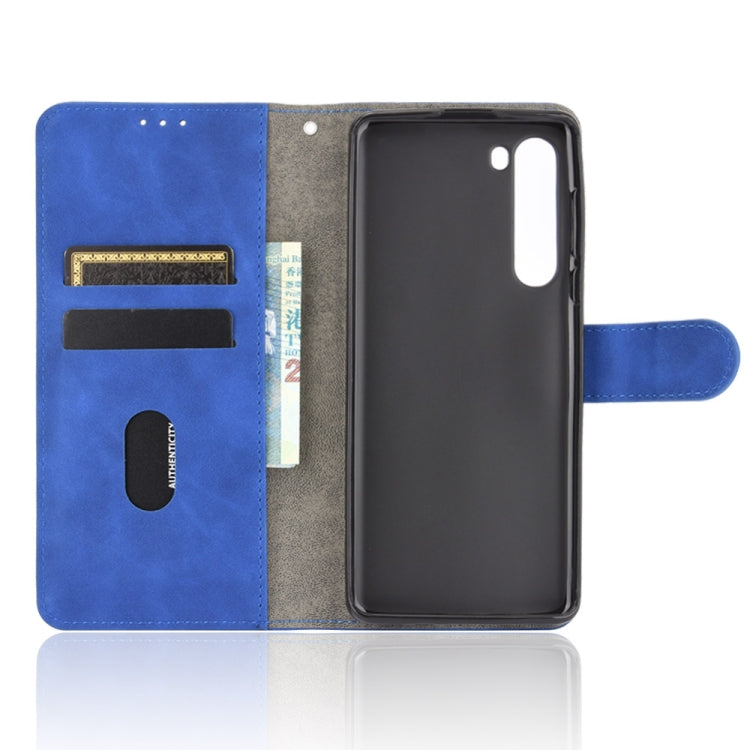 For Motorola Moto Edge Solid Color Skin Feel Magnetic Buckle Horizontal Flip Calf Texture PU Leather Case with Holder & Card Slots & Wallet