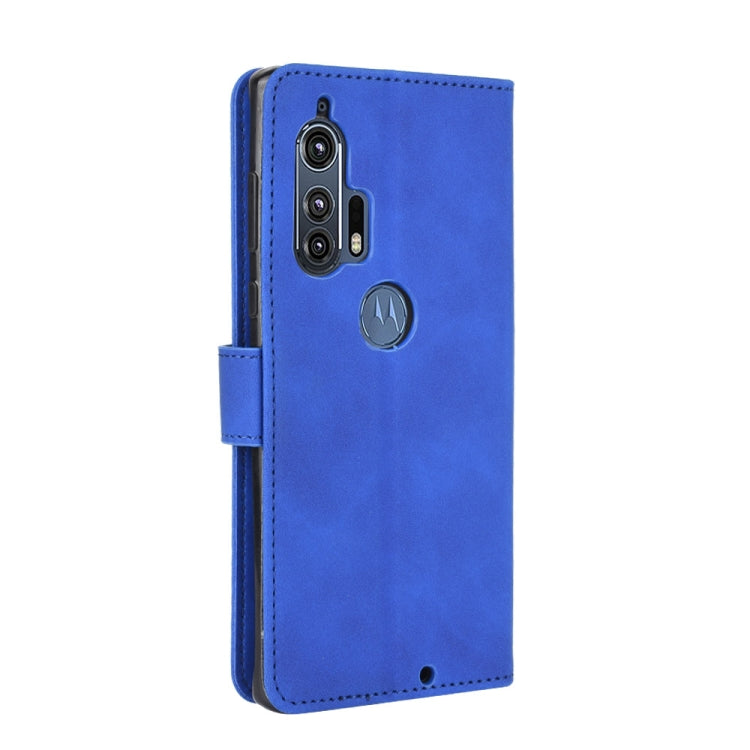 For Motorola Moto Edge Plus Solid Color Skin Feel Magnetic Buckle Horizontal Flip Calf Texture PU Leather Case with Holder & Card Slots & Wallet