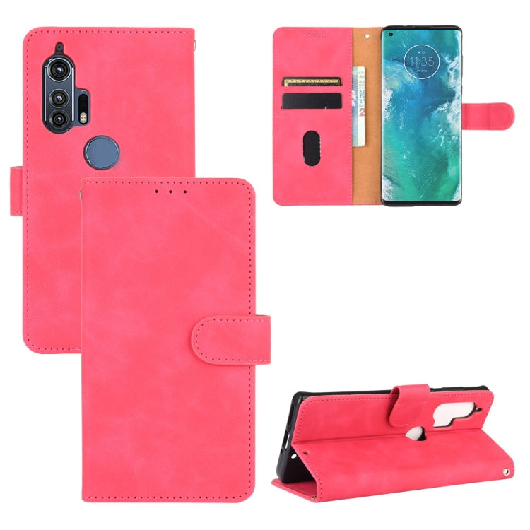 For Motorola Moto Edge Plus Solid Color Skin Feel Magnetic Buckle Horizontal Flip Calf Texture PU Leather Case with Holder & Card Slots & Wallet