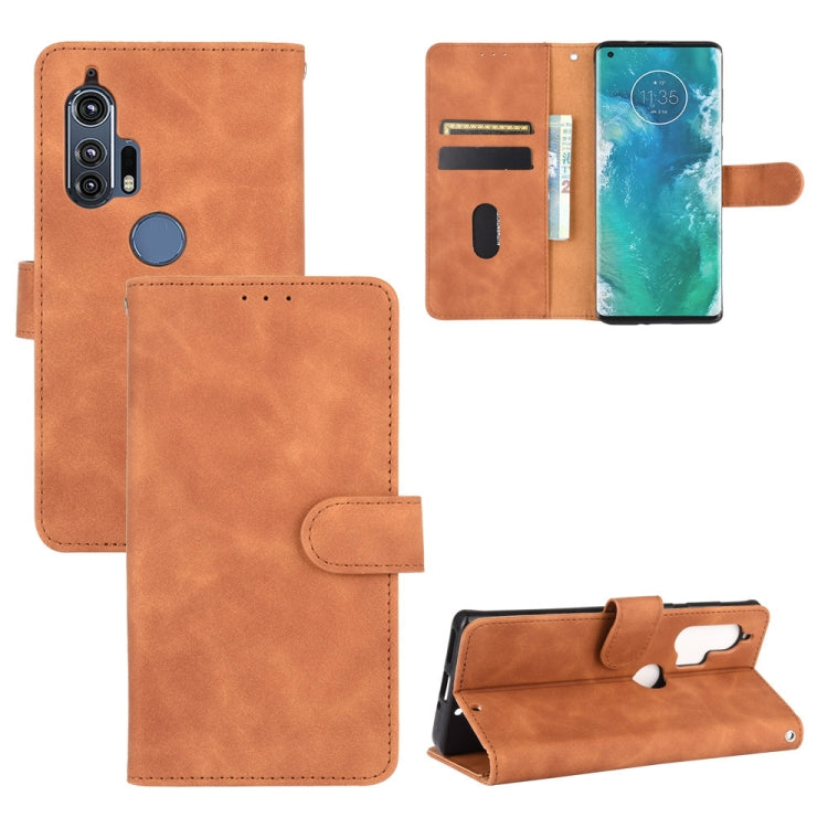 For Motorola Moto Edge Plus Solid Color Skin Feel Magnetic Buckle Horizontal Flip Calf Texture PU Leather Case with Holder & Card Slots & Wallet