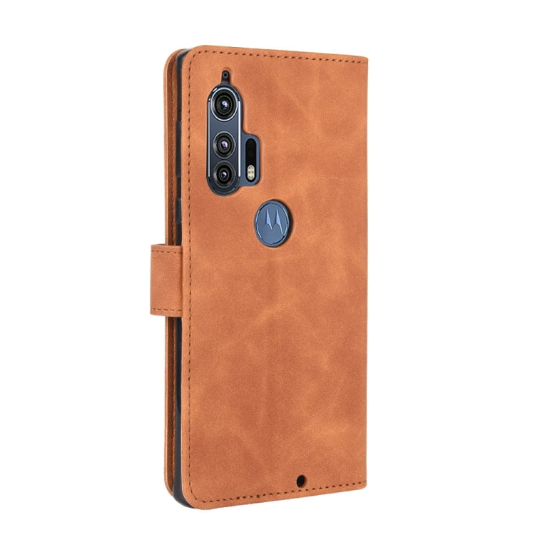 For Motorola Moto Edge Plus Solid Color Skin Feel Magnetic Buckle Horizontal Flip Calf Texture PU Leather Case with Holder & Card Slots & Wallet