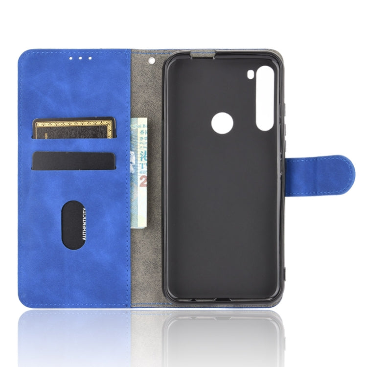 For Motorola Moto One Fusion Plus Solid Color Skin Feel Magnetic Buckle Horizontal Flip Calf Texture PU Leather Case with Holder & Card Slots & Wallet
