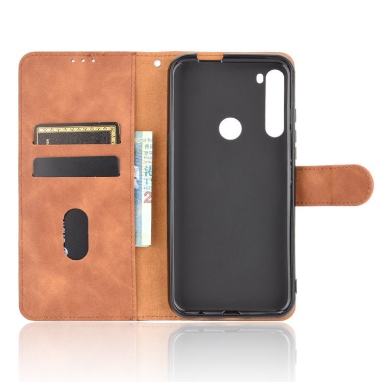 For Motorola Moto One Fusion Plus Solid Color Skin Feel Magnetic Buckle Horizontal Flip Calf Texture PU Leather Case with Holder & Card Slots & Wallet