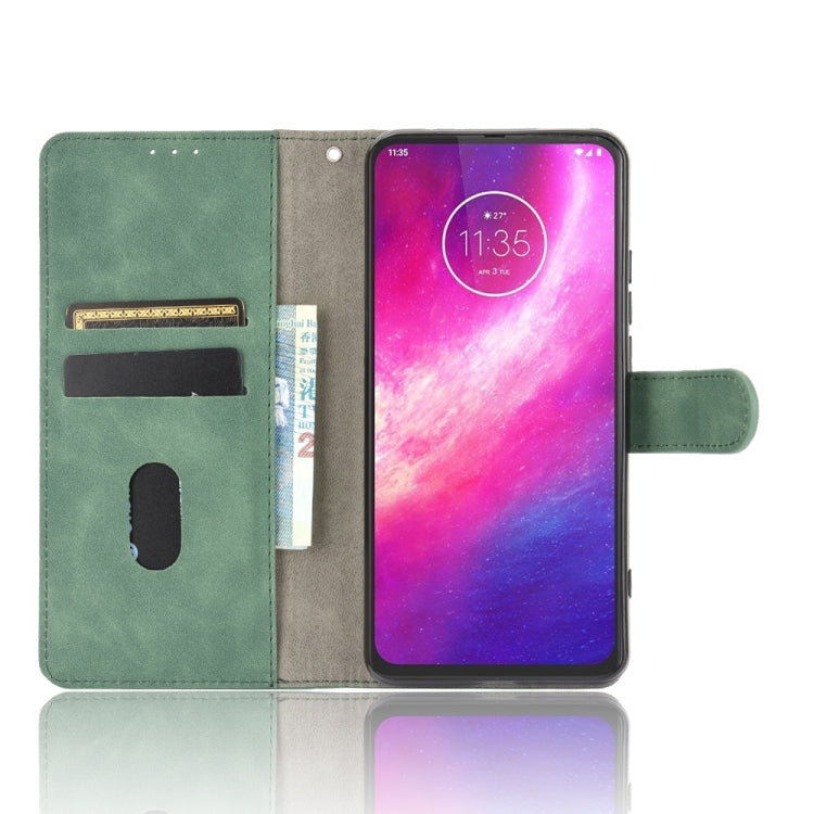 For Motorola Moto One Hyper Solid Color Skin Feel Magnetic Buckle Horizontal Flip Calf Texture PU Leather Case with Holder & Card Slots & Wallet