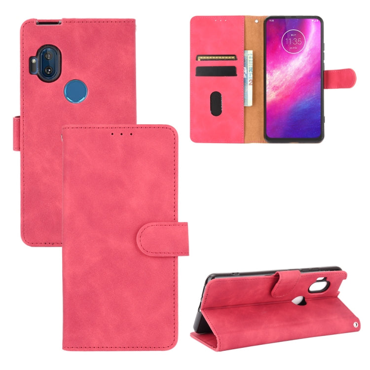 For Motorola Moto One Hyper Solid Color Skin Feel Magnetic Buckle Horizontal Flip Calf Texture PU Leather Case with Holder & Card Slots & Wallet