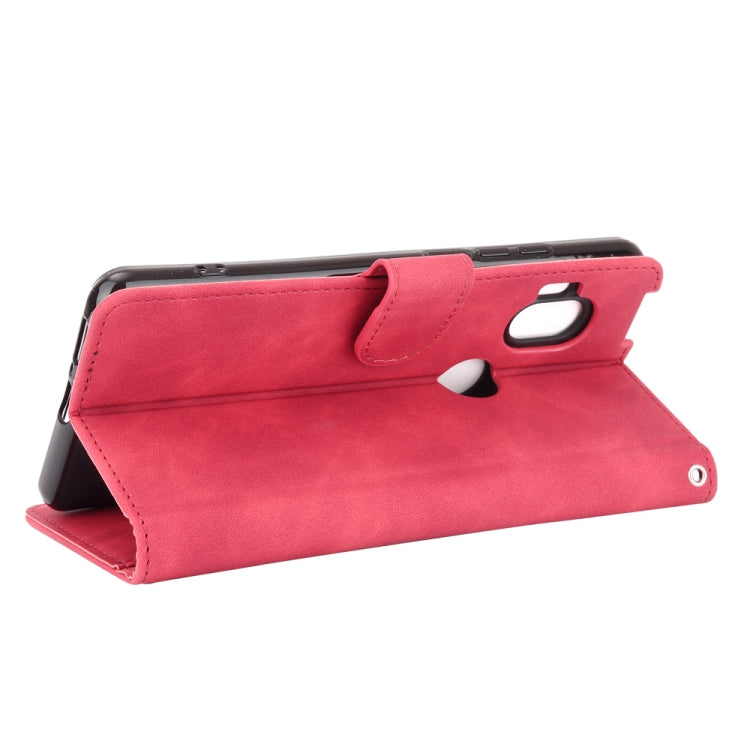 For Motorola Moto One Hyper Solid Color Skin Feel Magnetic Buckle Horizontal Flip Calf Texture PU Leather Case with Holder & Card Slots & Wallet