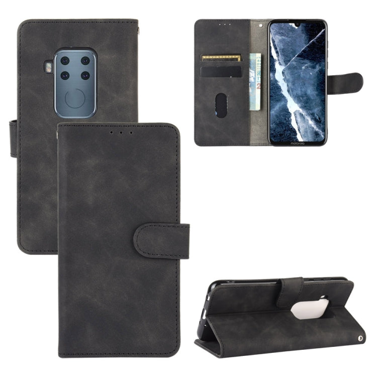 For Motorola Moto One Pro / One Zoom Solid Color Skin Feel Magnetic Buckle Horizontal Flip Calf Texture PU Leather Case with Holder & Card Slots & Wallet