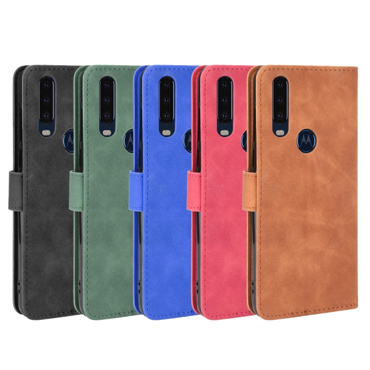 For Motorola Moto One Pro / One Zoom Solid Color Skin Feel Magnetic Buckle Horizontal Flip Calf Texture PU Leather Case with Holder & Card Slots & Wallet