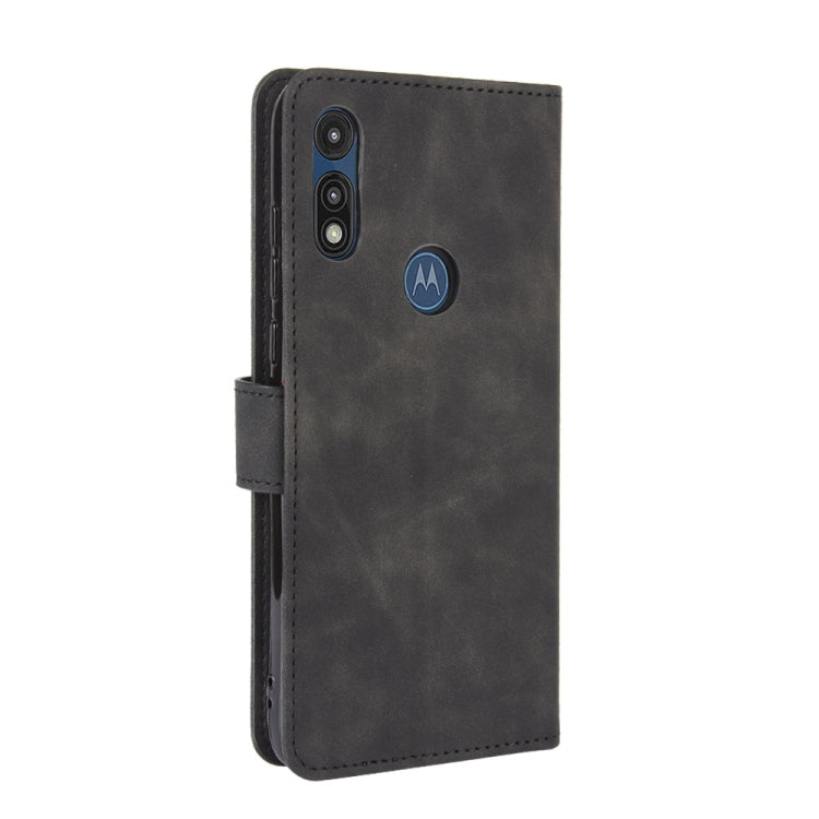 For Motorola Moto E(2020) Solid Color Skin Feel Magnetic Buckle Horizontal Flip Calf Texture PU Leather Case with Holder & Card Slots & Wallet