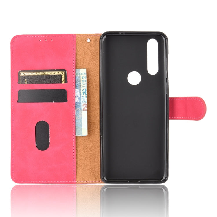 For Motorola Moto P40 Power / One Action Solid Color Skin Feel Magnetic Buckle Horizontal Flip Calf Texture PU Leather Case with Holder & Card Slots & Wallet