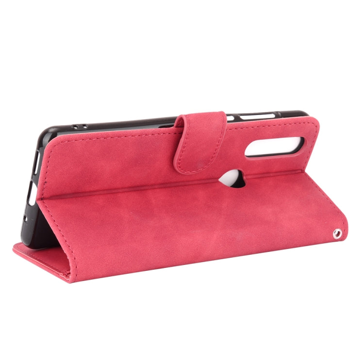 For Motorola Moto P40 Power / One Action Solid Color Skin Feel Magnetic Buckle Horizontal Flip Calf Texture PU Leather Case with Holder & Card Slots & Wallet