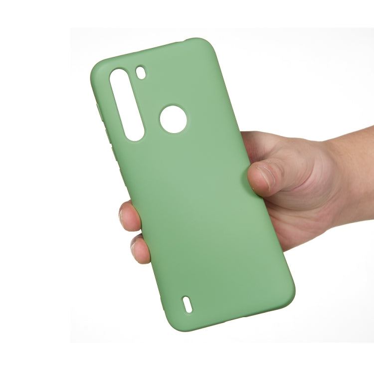 For Motorola Moto One Fusion Solid Color Liquid Silicone Dropproof Full Coverage Protective Case