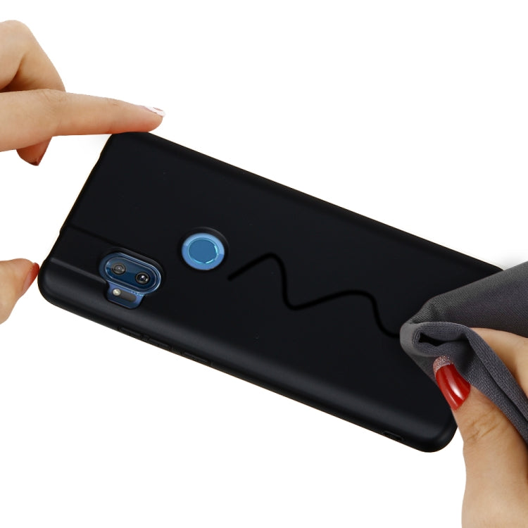 For Motorola Moto One Hyper Solid Color Liquid Silicone Dropproof Full Coverage Protective Case