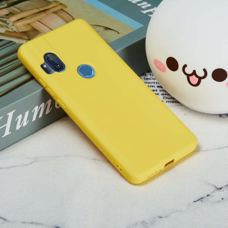 For Motorola Moto One Hyper Solid Color Liquid Silicone Dropproof Full Coverage Protective Case