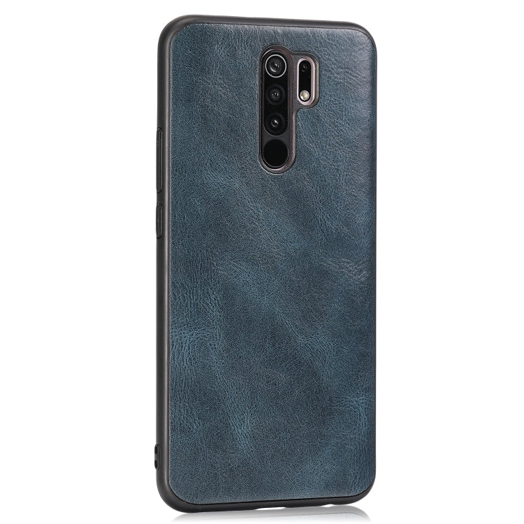 For Xiaomi Redmi 9 Crazy Horse Textured Calfskin PU+PC+TPU Case