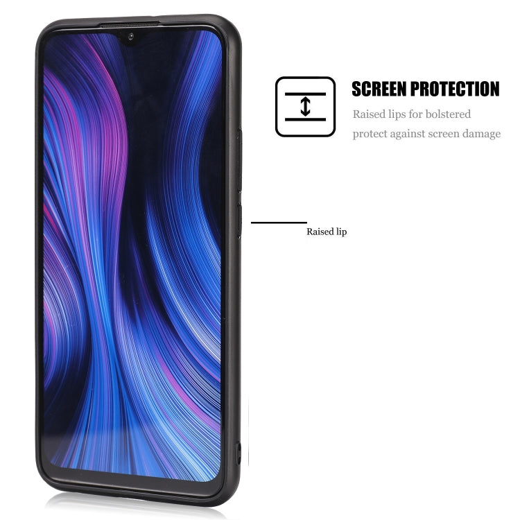 For Xiaomi Redmi 9 Crazy Horse Textured Calfskin PU+PC+TPU Case