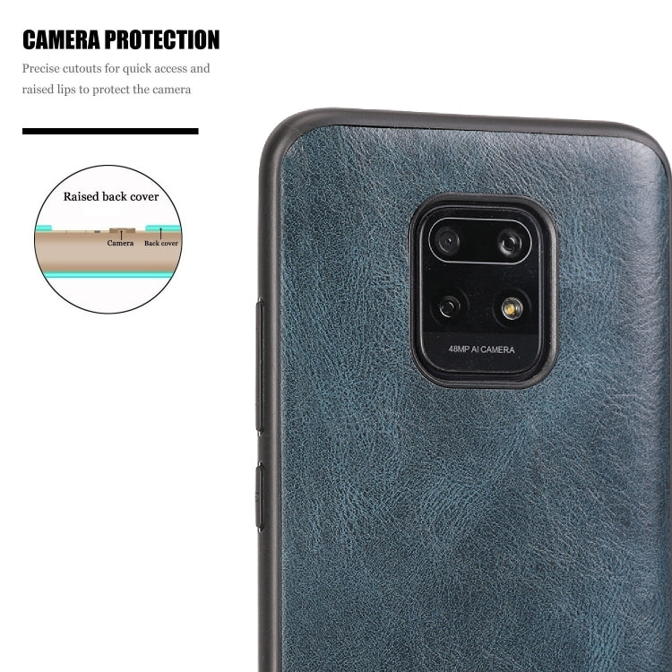 For Xiaomi Redmi 10X Pro Crazy Horse Textured Calfskin PU+PC+TPU Case