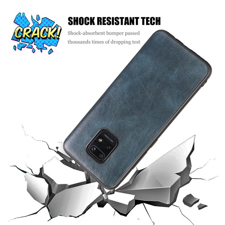 For Xiaomi Redmi 10X Pro Crazy Horse Textured Calfskin PU+PC+TPU Case